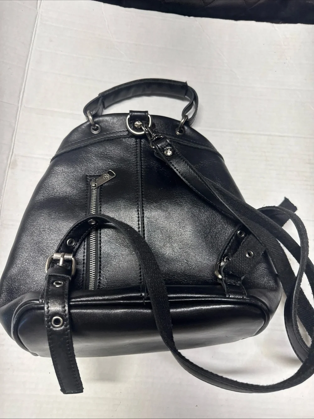 Patricia Nash Heritage Alencon small utility office italian lether backpack